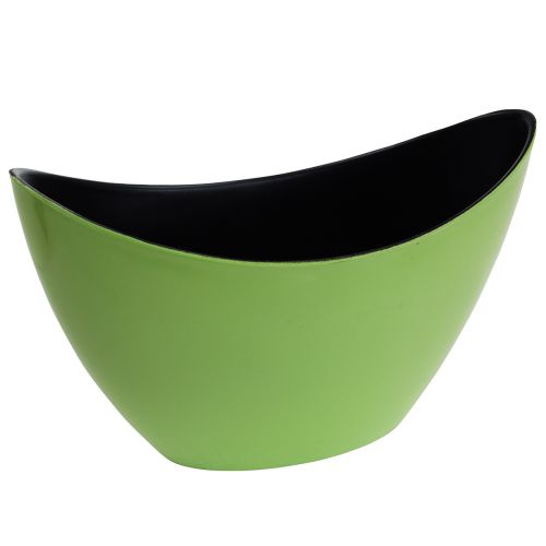 Article Bol décoratif vert bateau à plantes ovale 20cmx9cmx12cm