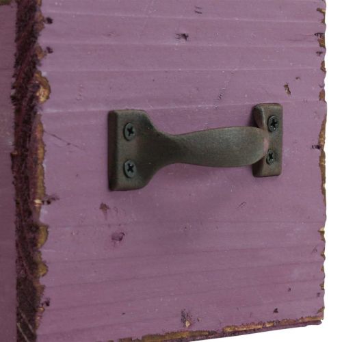 Article Bac à plantes décoratif en bois violet 12,5 cm