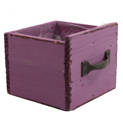 Article Bac à plantes décoratif en bois violet 12,5 cm