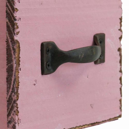 Bac à plantes décoratif en bois rose 12,5 cm