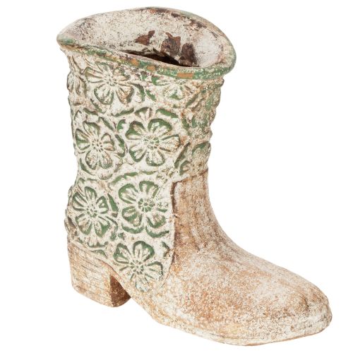 Pot de fleurs en forme de botte de cowboy, motif floral vintage, 24 cm acheter | Floristik24.be