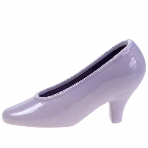 Floristik24 Planteur chaussure femme céramique lilas 20 × 6cm H12cm