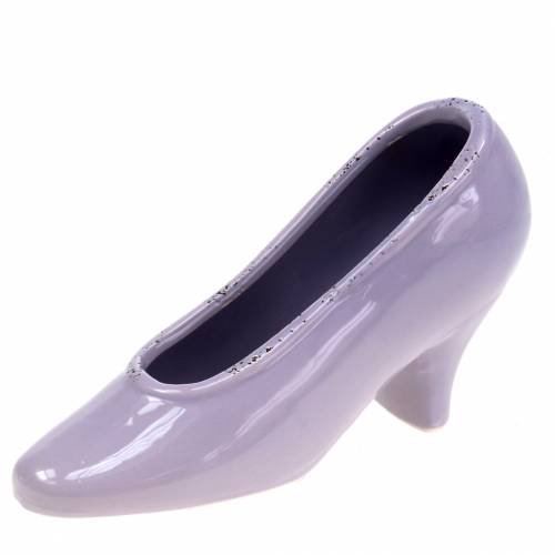 Floristik24 Planteur chaussure femme céramique lilas 20 × 6cm H12cm