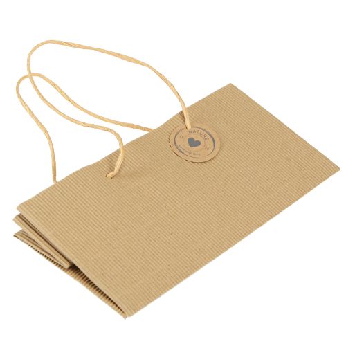 Article Sacs à plantes en papier naturel nervuré 24x12x12cm 8 pcs