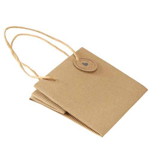 Article Sacs à plantes en papier nervuré naturel 14x14x13,5cm 8 pcs