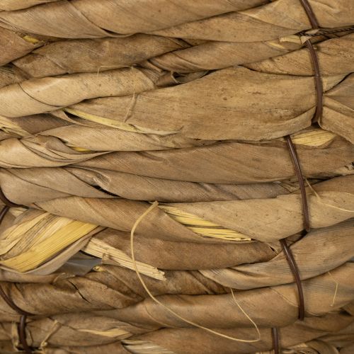 Article Pot de plantation avec soucoupe, petit panier de plantation en paille, Ø17cm H13cm