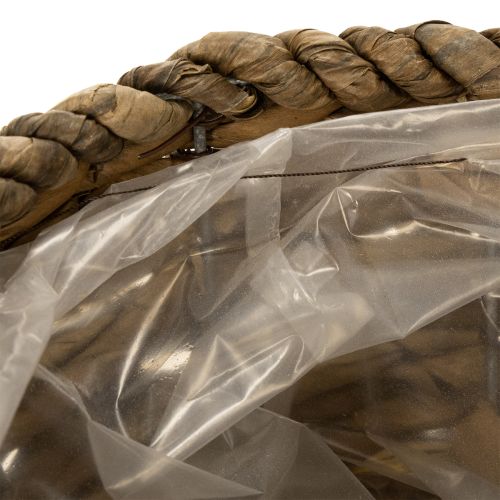 Article Pot de plantation avec soucoupe, petit panier de plantation en paille, Ø17cm H13cm