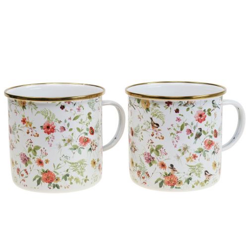 Article Coupe à plantes Coupe émaillée pour planter des fleurs Ø11cm