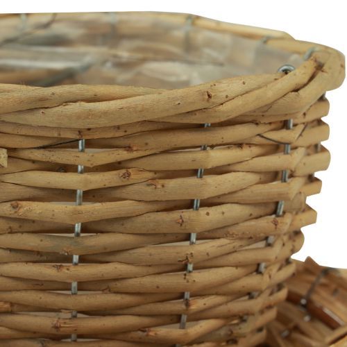 Floristik24 Cache-pot décoratif panier à plantes en saule vert naturel Ø23cm