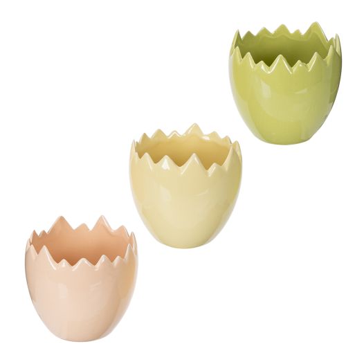 Pot de fleurs à motif d'œuf de Pâques pour une décoration printanière élégante, 10 cm, lot de 3