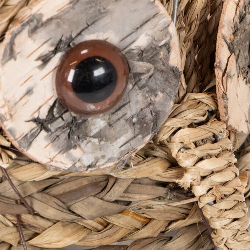 Panier décoratif en forme de hibou, tressé à la main, pour rebord de fenêtre, 18 cm | Floristik24.be