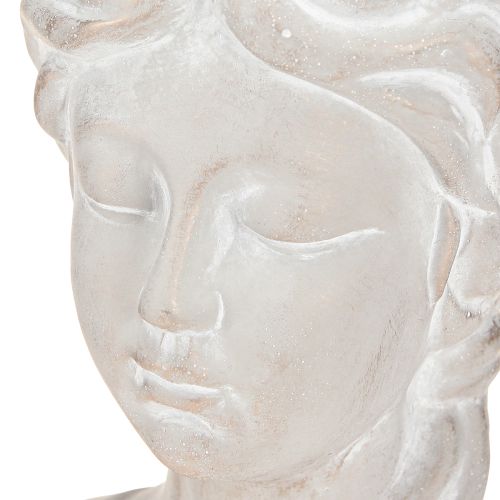 Article Cache-pot buste féminin vintage en pierre reconstituée H20cm