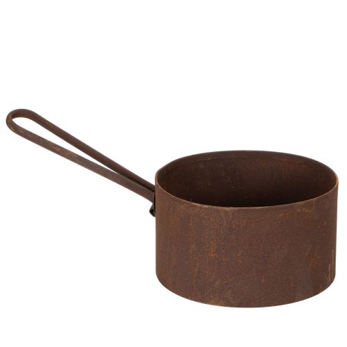 Pot de fleurs en métal, jardinière, bac couleur rouille, objet décoratif, Ø 20 cm H 11 cm acheter | Floristik24.be