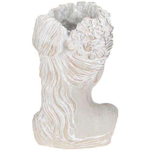 Article Pot de fleurs femme Pierre moulée Style antique H33,5cm