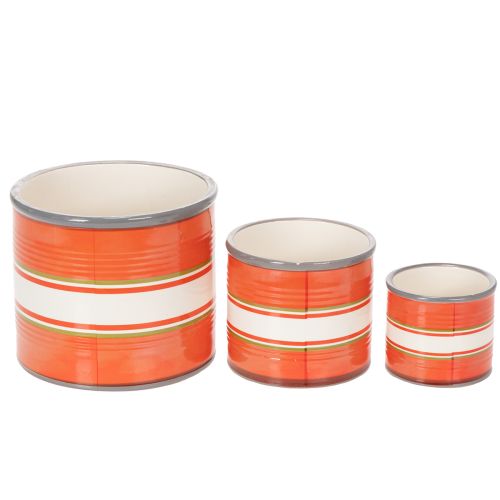 Article Pots décoratifs en céramique à motif tomate, 14 cm, lot de 3, pour une touche d'élégance dans votre intérieur.