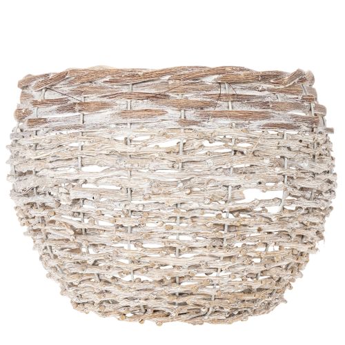 Panier rond tressé, grand panier décoratif pour plantations, 23 cm | Floristik24.be