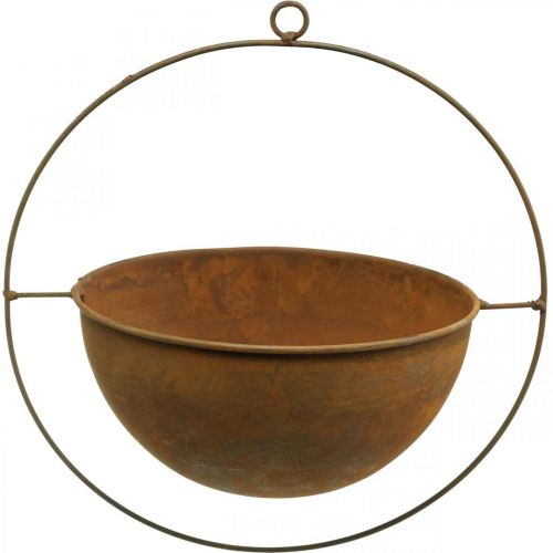 Floristik24 Bol décoratif métal décor anneau patine décoration à suspendre Ø27cm