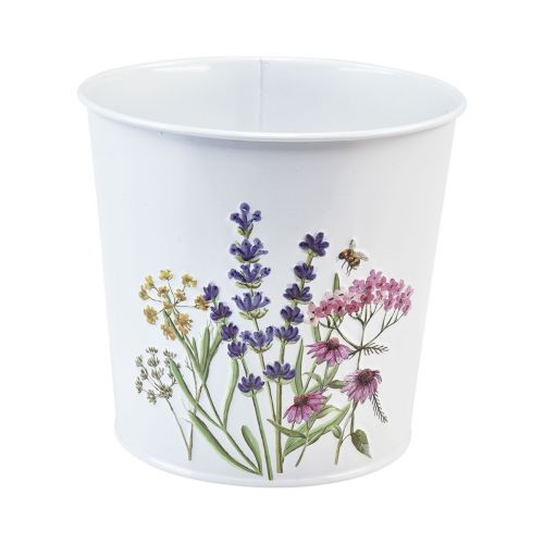 Floristik24 Cache-pot, pot de fleur jardinière en tôle Ø15cm H14cm