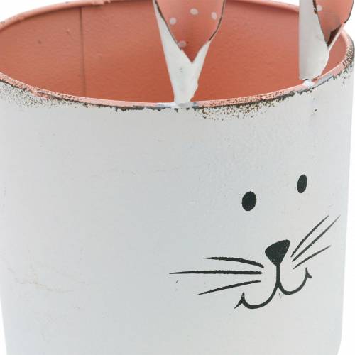Floristik24 Cache-pot tête de lapin, décoration de Pâques, lapin en métal, décoration printanière à planter