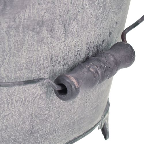 Floristik24 Bac à plantes jardinière métal pot de fleur violet blanc H16,5cm