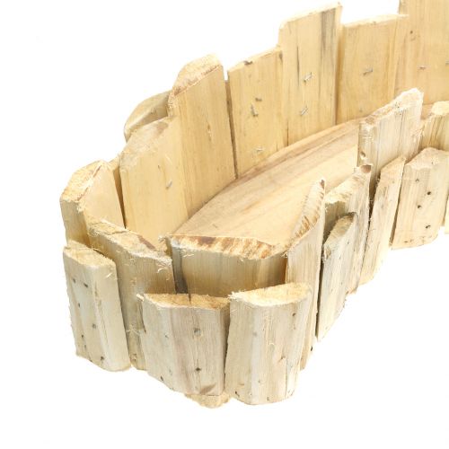 Floristik24 Jardinière Wave en bois, naturel L76cm