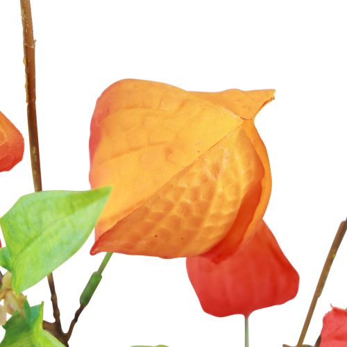 Article Fleur artificielle orange lanterne fleur Physalis fleurs décoratives en soie 93cm 2pcs