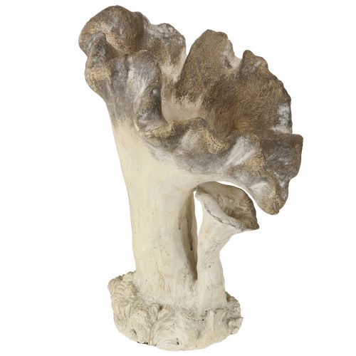 Figurine décorative en pierre moulée en forme de champignon, décoration de jardin, grise, 18 x 16 x 25 cm