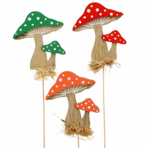 Floristik24 Pique-fleur Automne Champignon Assorti H28cm 12pcs