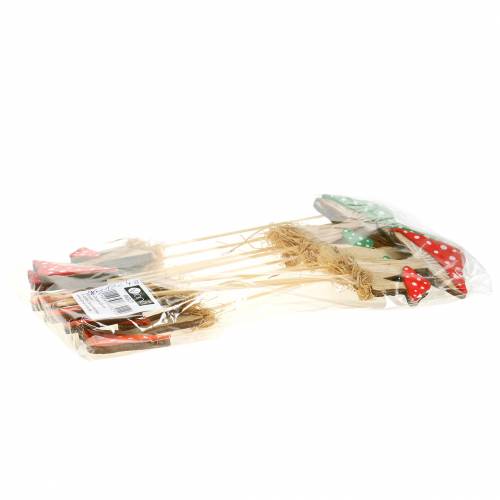 Floristik24 Pique-fleur Automne Champignon Assorti H28cm 12pcs