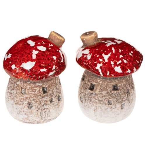 Décoration de maison champignon, amanite tue-mouches miniature de 6 cm, 2 pièces acheter | Floristik24.be