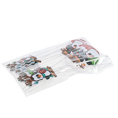 Floristik24 Pingouin sur bâton 8,5 cm 16 pcs