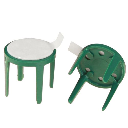Porte-épingles avec tampon adhésif support en mousse florale vert Ø3cm 50 pcs