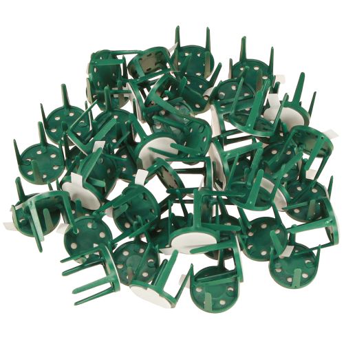 Article Porte-épingles avec tampon adhésif support en mousse florale vert Ø3cm 50 pcs
