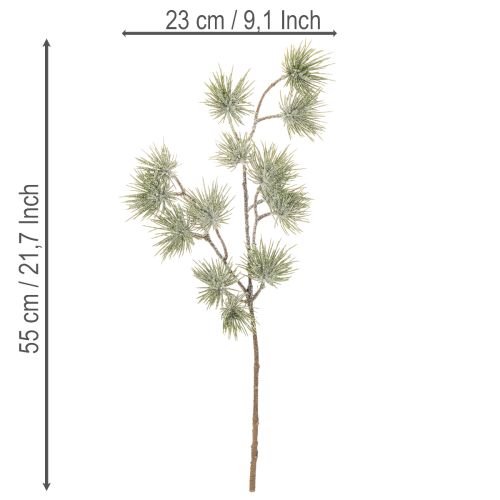 Branche de sapin artificielle, grande branche de pin pour décoration hivernale, 55 cm, lot de 3 | Floristik24.be