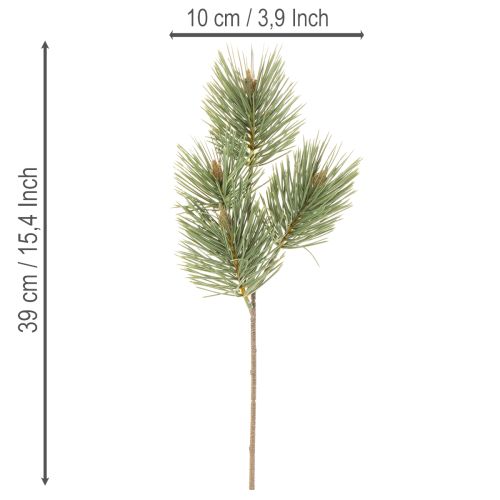 Branches de pin artificielles décoratives pour compositions florales, 39 cm, lot de 6 | Floristik24.be