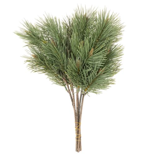 Branches de pin artificielles décoratives pour compositions florales, 39 cm, lot de 6 | Floristik24.be