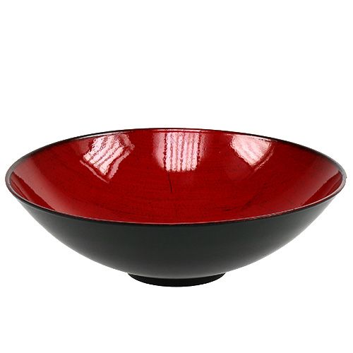 Floristik24 Bol décoratif rond rouge Ø22cm H6,5cm