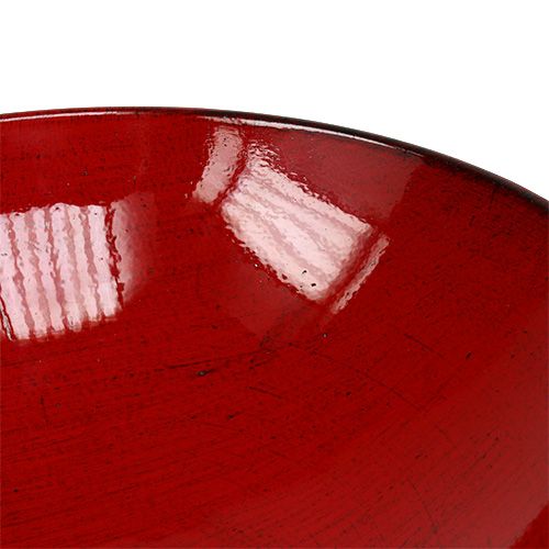 Floristik24 Bol décoratif rond rouge Ø22cm H6,5cm