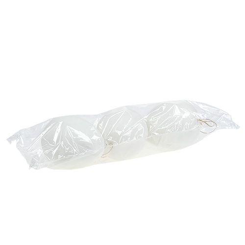 Floristik24 Oeuf en plastique à suspendre blanc 15cm 3 pcs