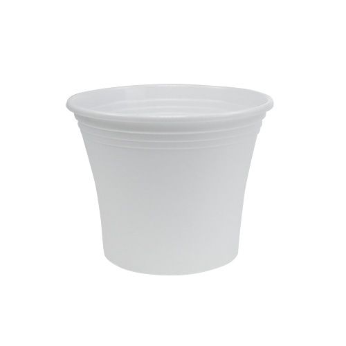 Pot plastique “Irys” blanc Ø15cm H13cm, 1pce
