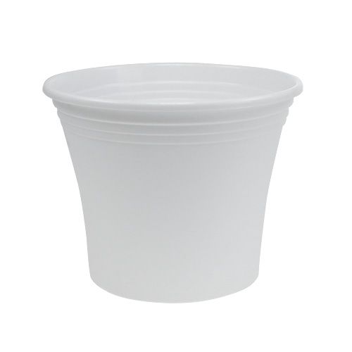 Article Pot en plastique “Irys” blanc Ø19cm H16cm, 1pièce