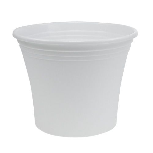Article Pot plastique “Irys” blanc Ø22cm H18cm, 1pce