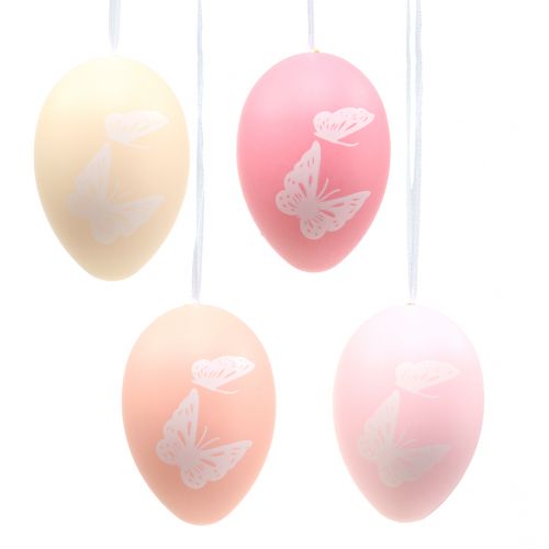 Floristik24 Oeufs de Pâques à suspendre couleurs pastel 8cm 4pcs