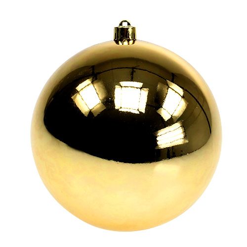 Boule en plastique dorée petite Ø14cm 1 pièce