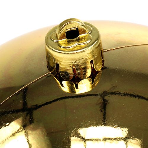 Article Boule en plastique dorée petite Ø14cm 1 pièce
