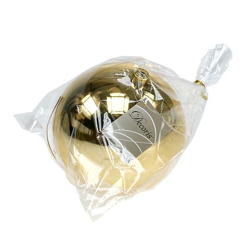 Article Boule en plastique dorée petite Ø14cm 1 pièce
