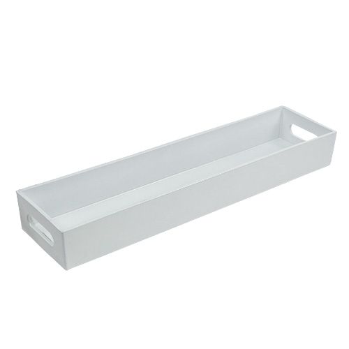 Floristik24 Bol en plastique blanc 42cm x 10.5cm