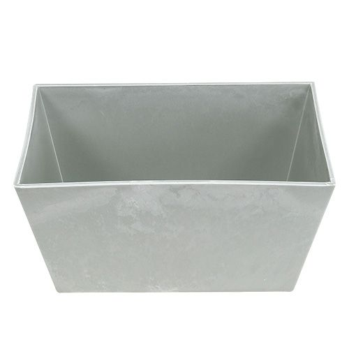Floristik24 Bol carré en plastique gris 20,5cm x 13,5cm H10,5cm
