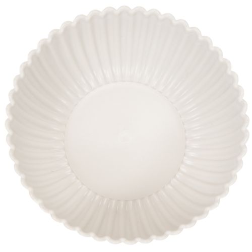 Bol rond côtelé blanc pour une décoration polyvalente, 15 cm, 2 pièces | Floristik24.be
