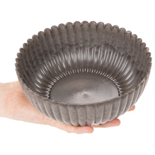 Bol rond rainuré, récipient décoratif pour compositions florales, 20 cm, lot de 2 | Floristik24.be